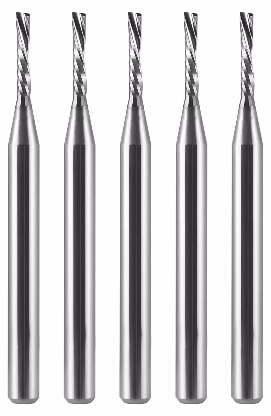 Frese a taglio verso il basso da 3,17 mm, con lunghezza di taglio di 8 mm, set da 5