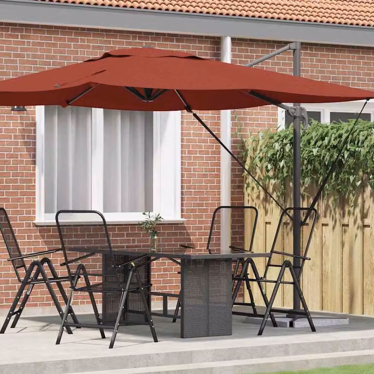 Maison Exclusive - Ombrello da sole rettangolare, dimensioni 286 x 284 x 265 cm