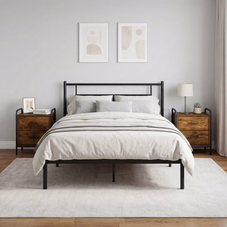 Set di 2 Armadi da Notte vidaXL in Rovere Fumo, L 40 cm x P 30 cm x H 50 cm