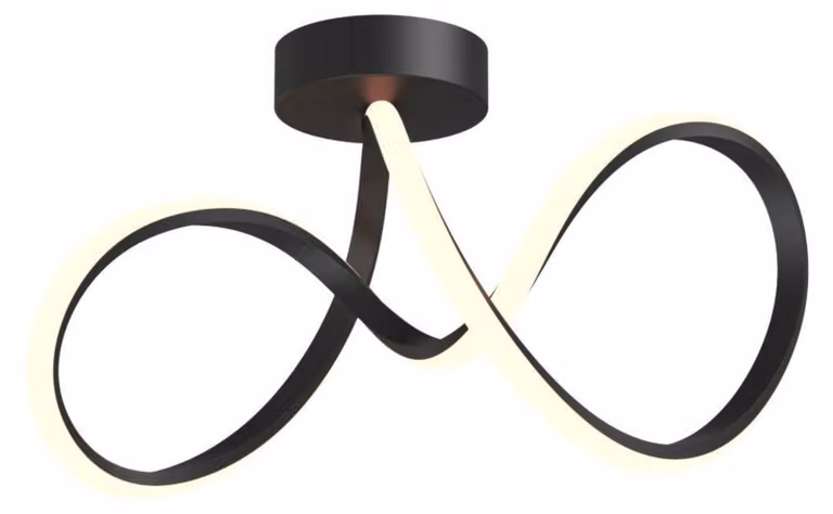 Lampada da soffitto a LED CLINT 26W 2210 lm in alluminio bianco e nero, dimensioni: 26x41x22 cm, IP20, Zuma Line