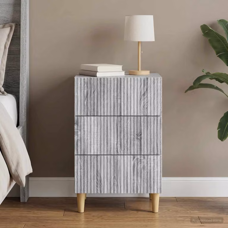 Armadio da Notte vidaXL Grigio Sonoma L: 43 cm, P: 41 cm, H: 66,5 cm