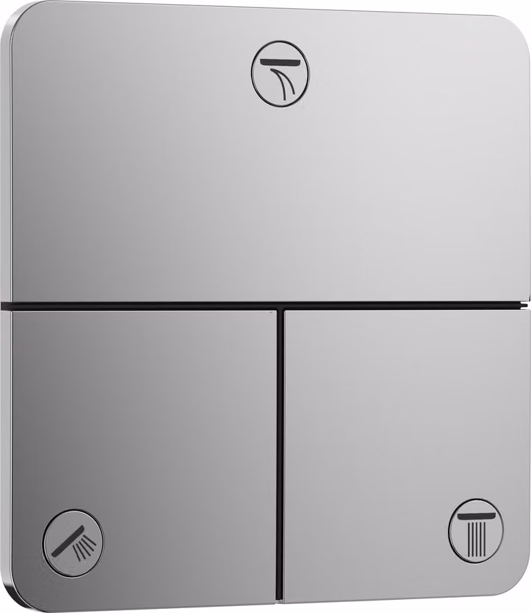 hansgrohe ShowerSelect Comfort Q robinet, encastré, 3 consommateurs, rosace Soft Edge, 15587000, 15587000
