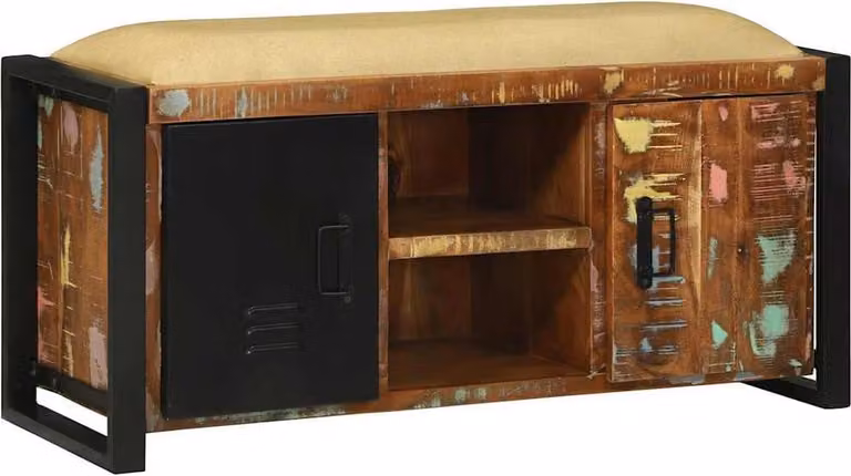 Armadio Panchina Multicolore Legno massello di recupero