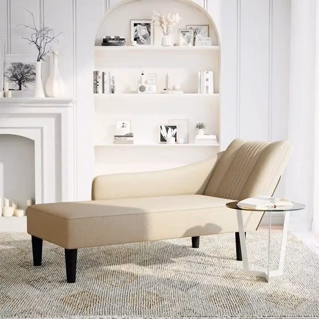 Sdraio vidaXL con braccioli in tessuto beige resistente ai raggi UV