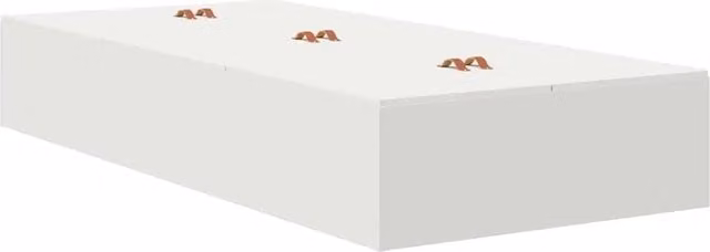 Letto singolo | Letto per adulti | Struttura letto con contenitore Bianco 90 cm Legno multistrato
