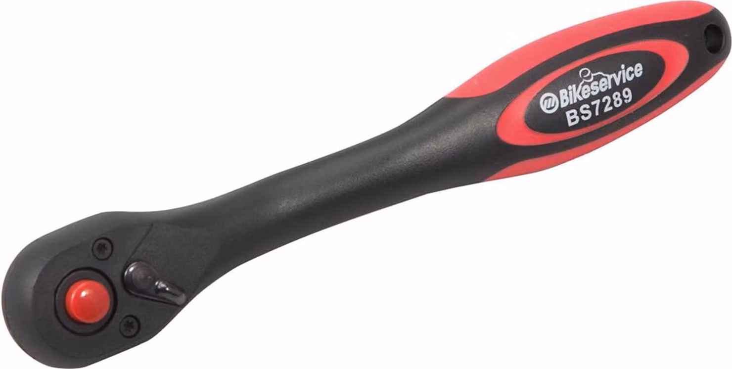 Cricchetto reversibile BIKESERVICE 3/8", a denti fini con lunghezza totale: 2