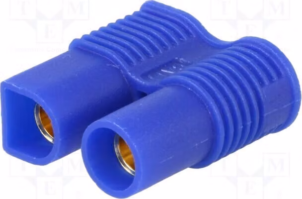 1 connettore femmina da saldare per l'alimentazione a corrente continua, connettore DC EC3, connettore PIN: 2, EC3
