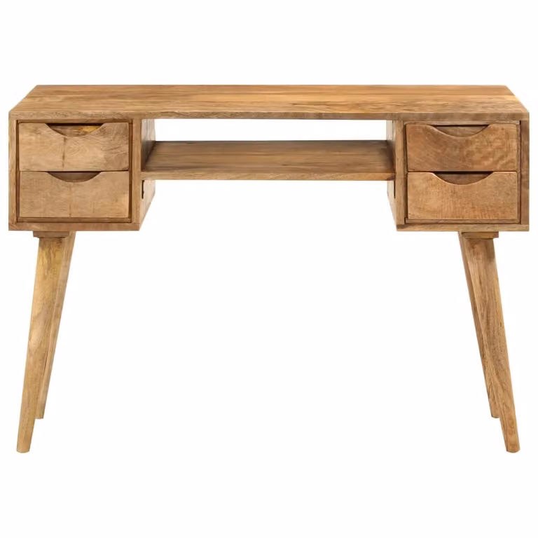 Scrivania con Cassetti 110x47x76 cm in Legno Massello di Mango
