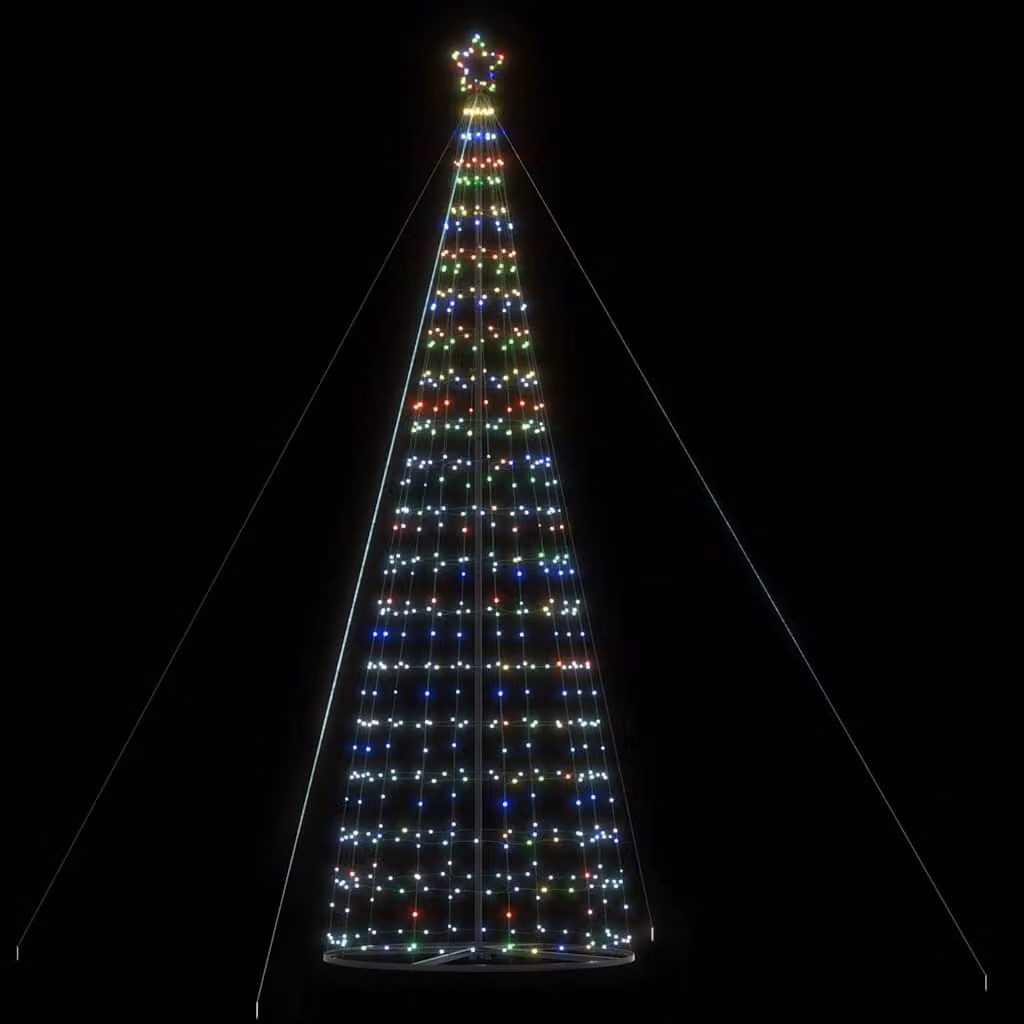 vidaXL Albero di Natale a LED 1534 LED Colorato 500 cm