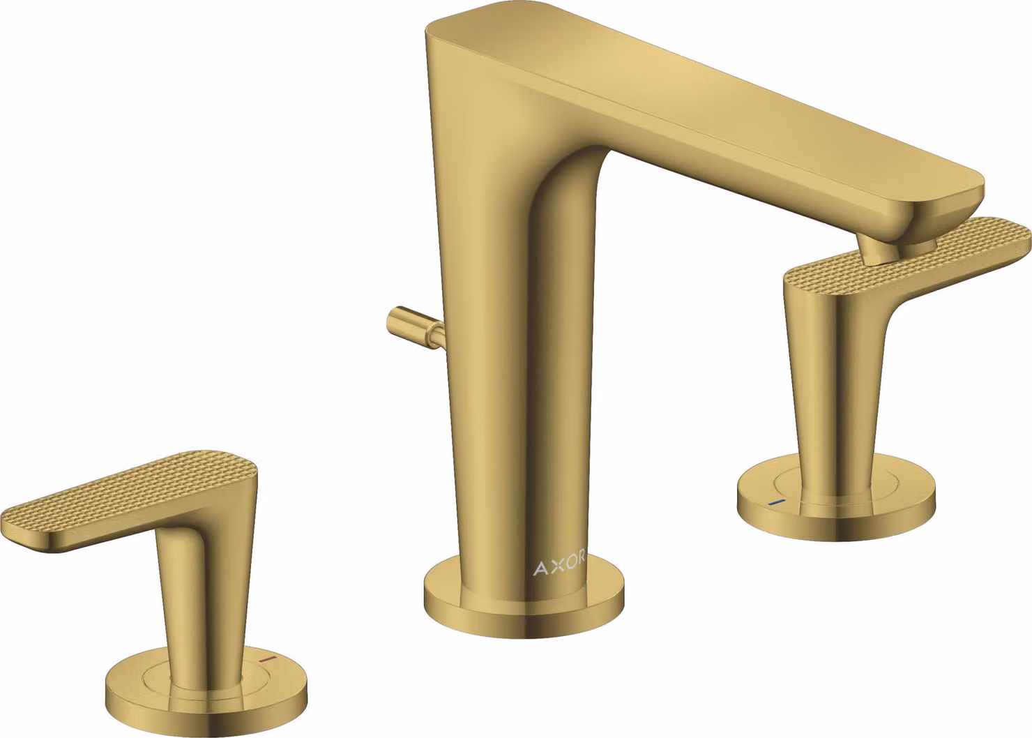 hansgrohe AXOR Citterio C robinetterie de lavabo 3 trous 125, avec vidage à tirette, Cubic cut, 49061990, 49061990