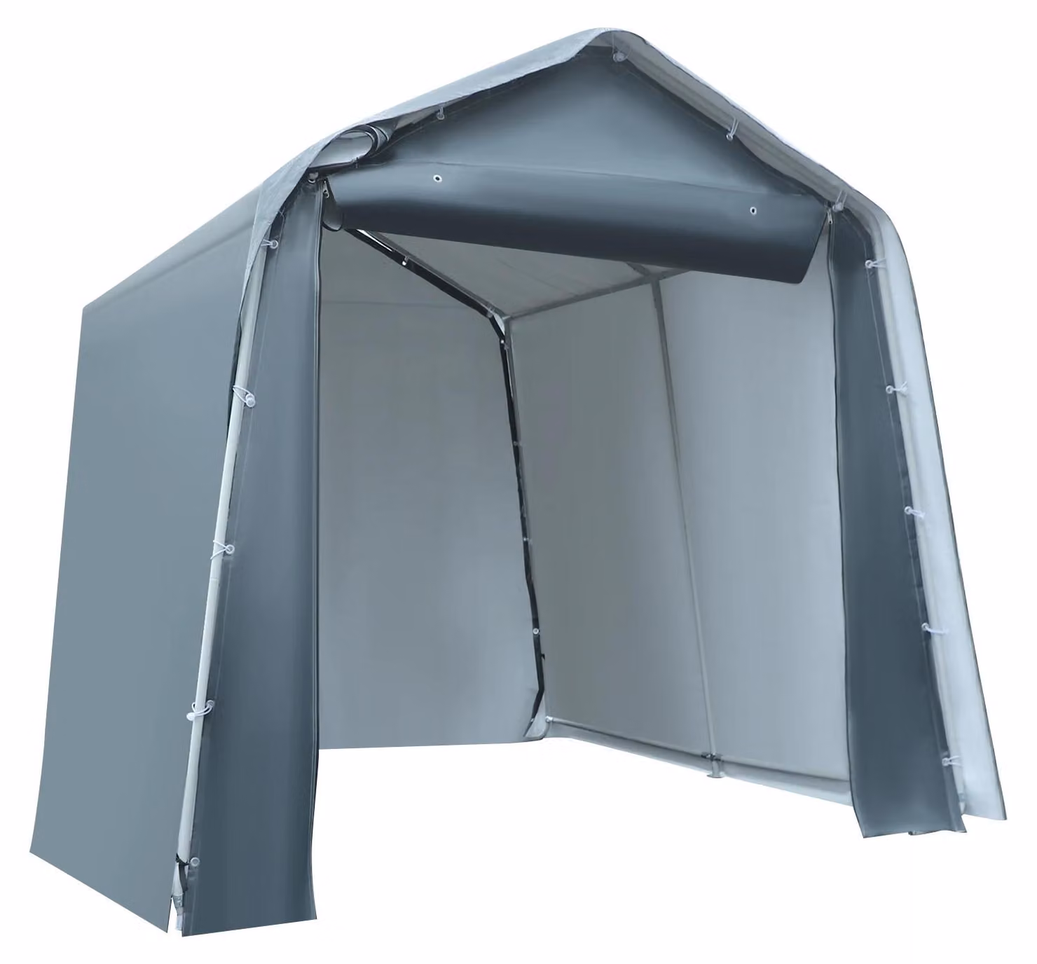 Tenda da esterno pieghevole per garage e attrezzature - Tessuto Oxford 600D con rivestimento in Mylar riflettente, impermeabile (2000 mm di colonna d'acqua), resistente ai raggi UV - Struttura in acciaio - Dimensioni: 2,4 x 2,4 x 2,4 metri
