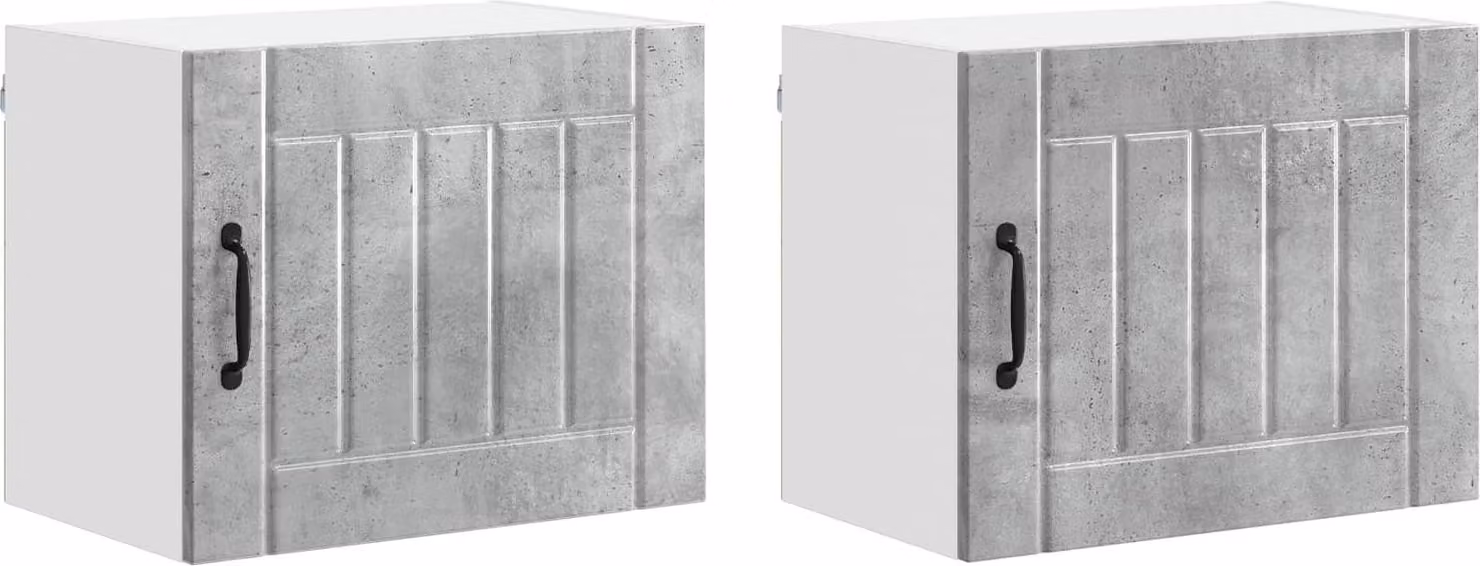 Armadietto a muro LUCCA 2 pcs Grigio Cemento 50 x 31 x 40 cm