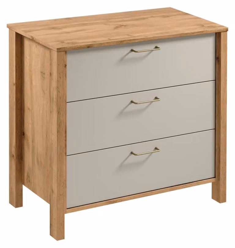 Cassettiera NORDIKO - rovere wotan / beige