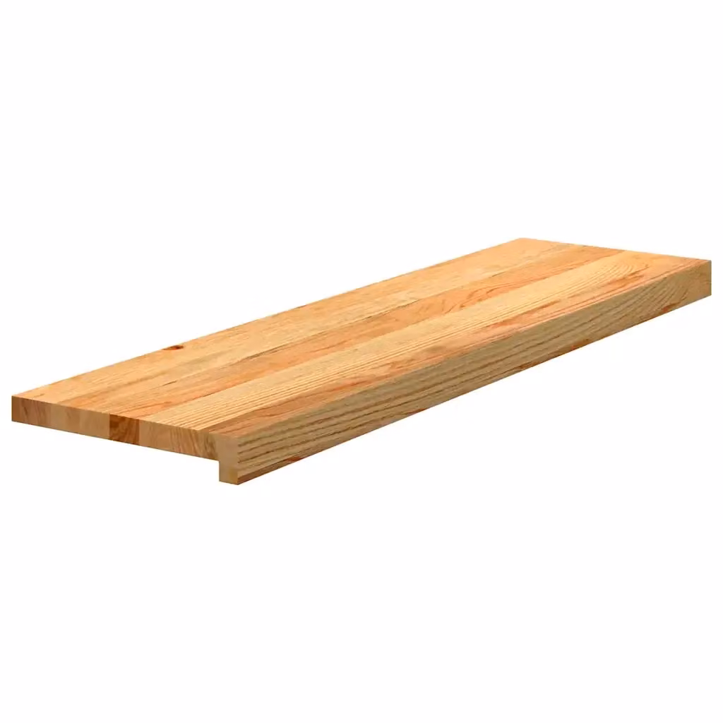 Set di 12 gradini in legno massello di rovere marrone chiaro vidaXL L/P/H: 90 x 30 x 2 cm – 2