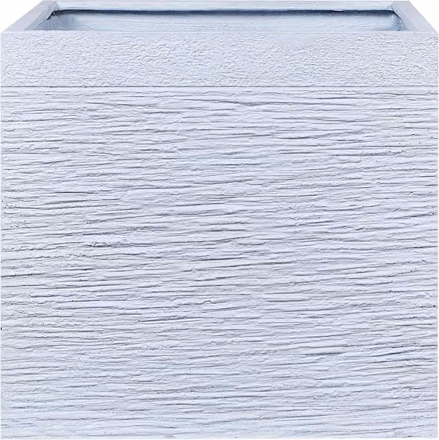 Fioriera quadrata BELIANI in ceramica bianca per piante da interno ed esterno L: 50 cm, P: 50 cm, H: 46 cm