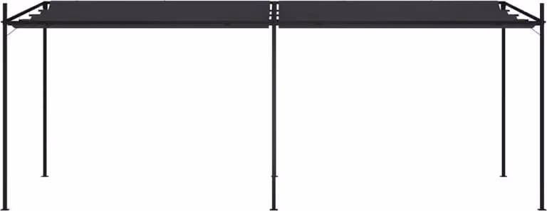 Gazebo con Tetto Retrattile 600x300x233 cm Antracite