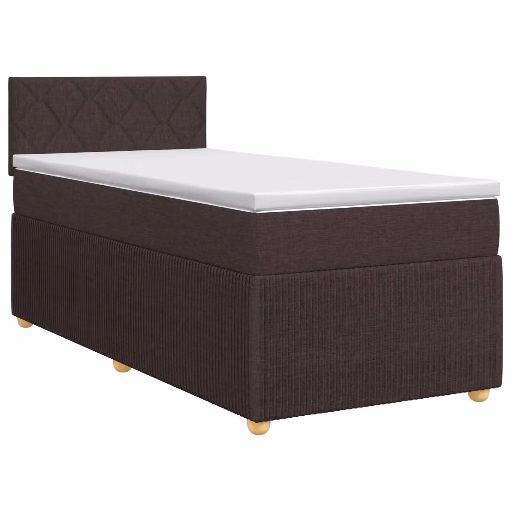 Letto box spring con materasso ibrido vidaXL Marrone e Bianco L/P: 90 x 200 cm – 2