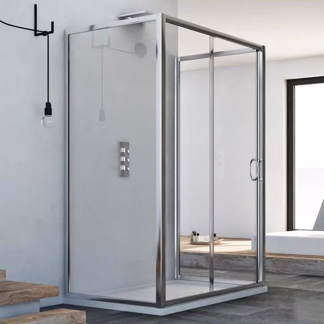 Box Doccia 3 lati 75x110x75 CM H185 trasparente mod. Replay Trio 1 Anta