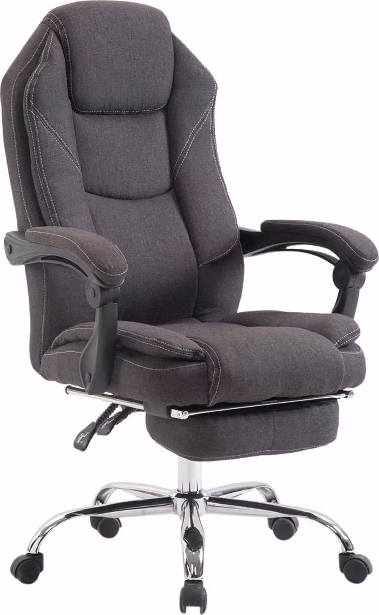 Sedia ergonomica da ufficio - Sedia da ufficio - Schienale e poggiapiedi regolabili | Colore: grigio scuro