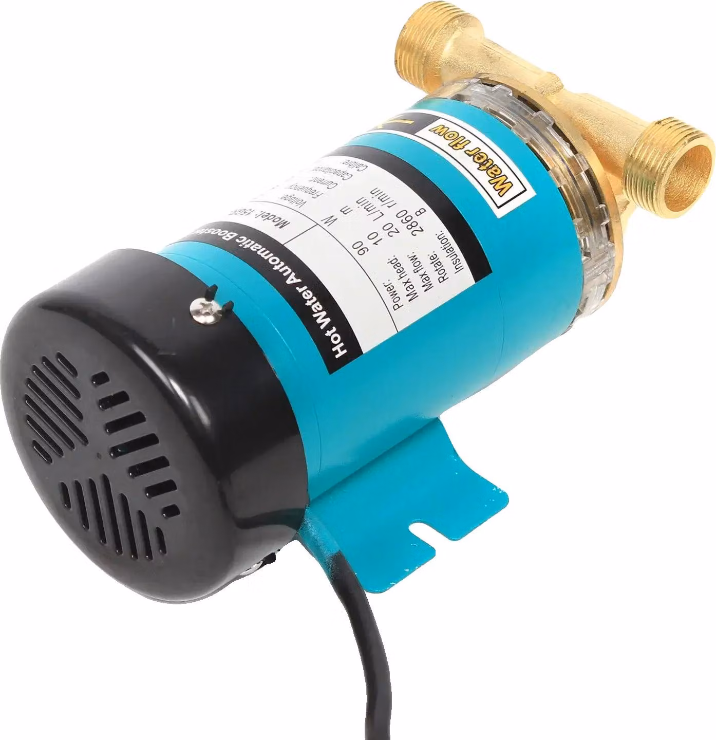 Pompa per acqua calda, 220V, portata massima 25L/min, alimentazione automatica, 220V 90W, Ciano, UE