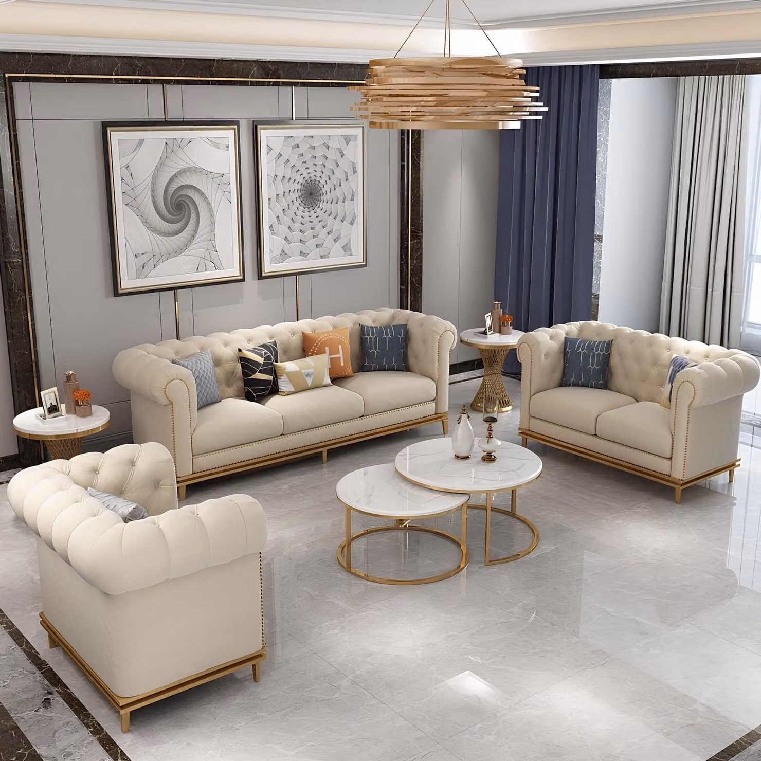 Sofagarnitur 321 Sitzer Set Design Sofa Polster Couchen Couch Modern Luxus