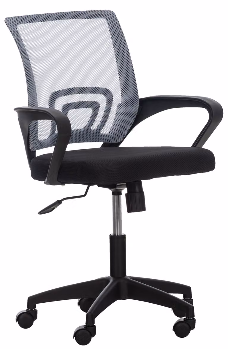 Sedia da ufficio CLP, modello Auburn, regolabile in altezza e girevole | Colore: grigio