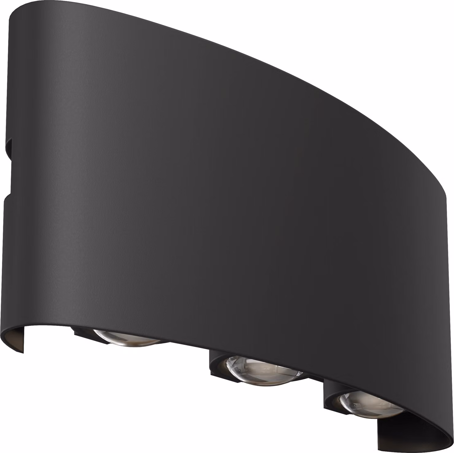 Lampada Da Parete Moderna Da Esterno Metallo Nero Luce Led 6W Ip54