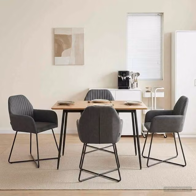 Sedie da pranzo 4 pz Velluto Grigio Scuro 55 x 50 x 84 cm 3428374