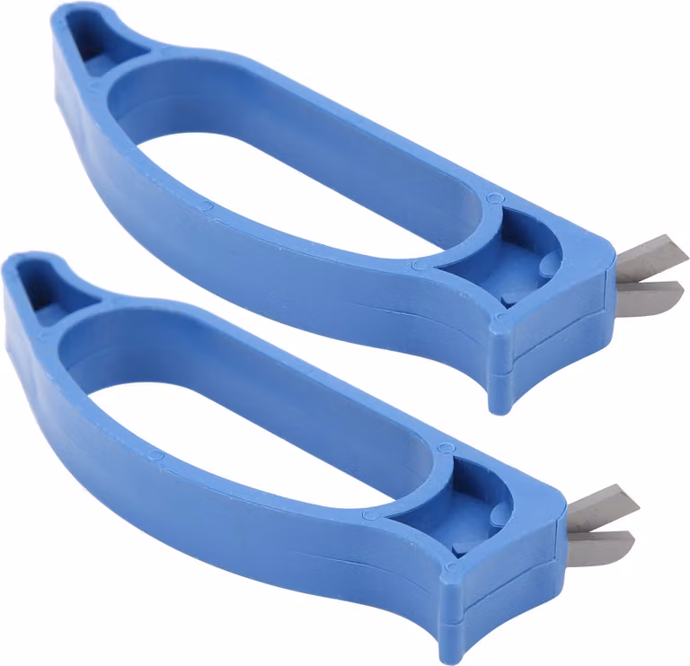2pcs/set Inverno pesca su ghiaccio coltello affilatore coclea lama taglierina accessori decorativi pinze