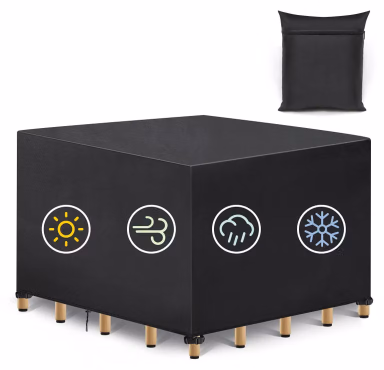 Telo protettivo per mobili da giardino, impermeabile, dimensioni 125 x 125 x 74 cm