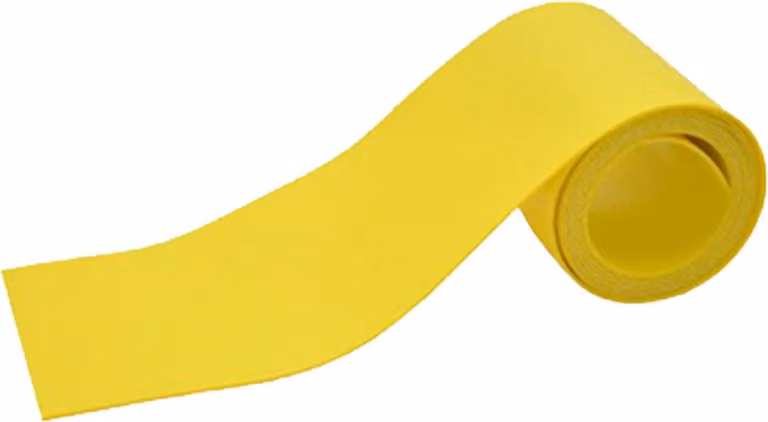 5 x 100 cm toppe di riparazione in PVC, ispessite, impermeabili, facili da usare per gommoni da pesca, giocattoli acquatici, giallo