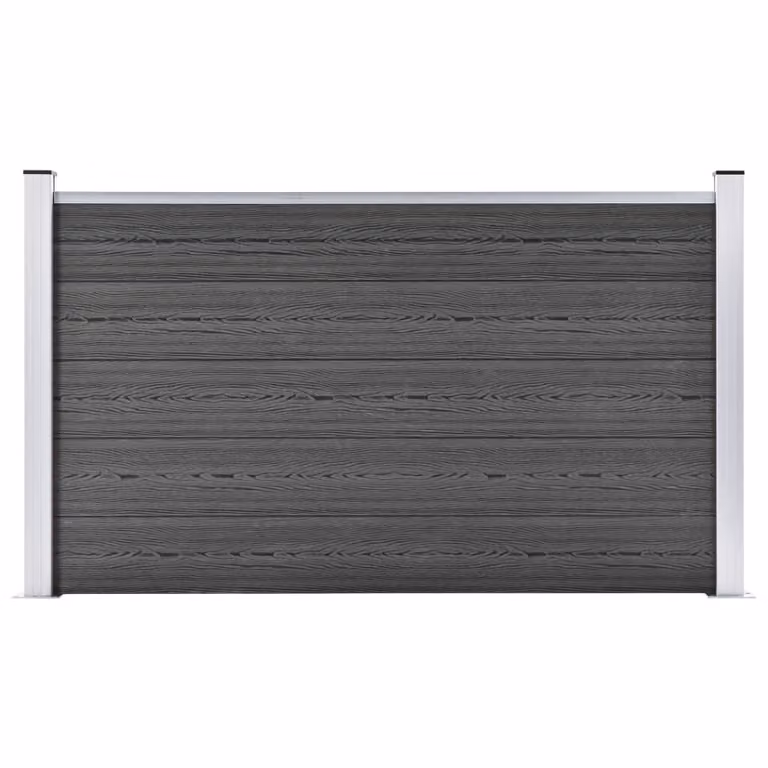 vidaXL Elemento di recinzione WPC 180x105 cm nero