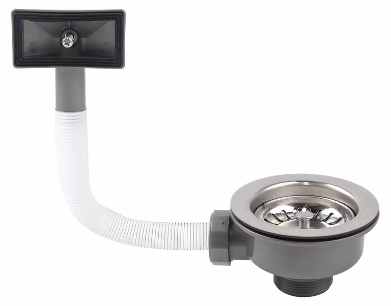 Kit di scarico per lavello da 110 mm – Sifone in acciaio inossidabile per lavelli da cucina
