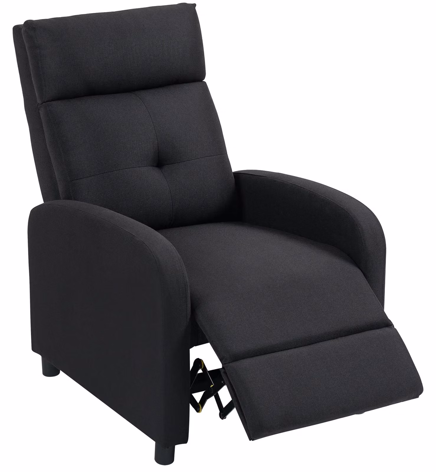 Poltrona TV - Poltrona relax - Funzione reclinabile - Imbottita - Molle insacchettate - Struttura in legno - Portata massima: 150 kg - Colore: nero