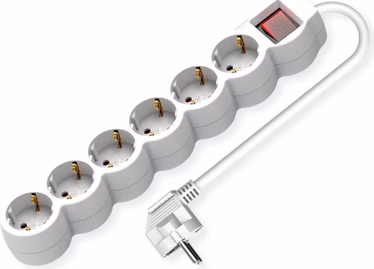 Value VALUE 19.99.0956 power extension 3 m 6 AC outlet(s) Indoor White