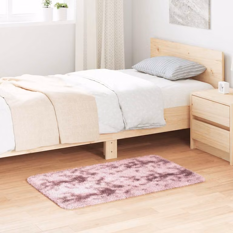Tappeto Shaggy a Pelo Lungo vidaXL NAVARRA Rosa Antico, L 60 cm x P 100 cm