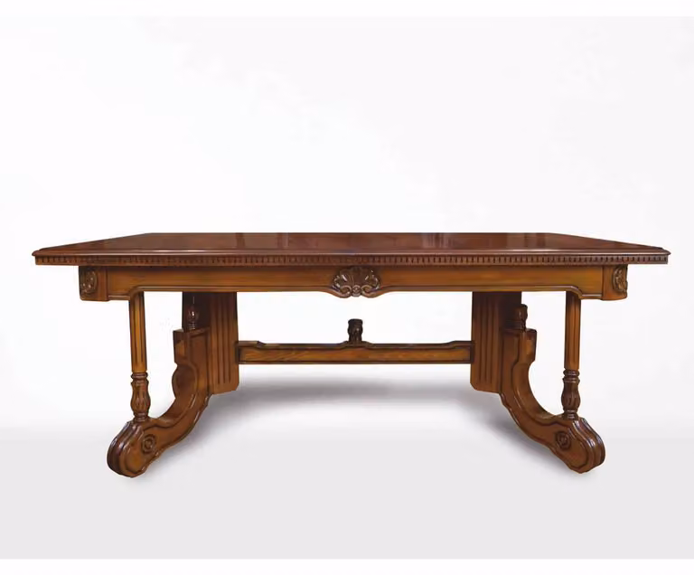 Casa Padrino tavolo da pranzo barocco marrone scuro / marrone 200-276 cm - Mobili barocchi