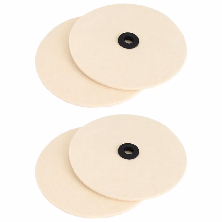 vidaXL Dischi in feltro per lucidatrice 4 pz Ø 14 cm Crema Chiara