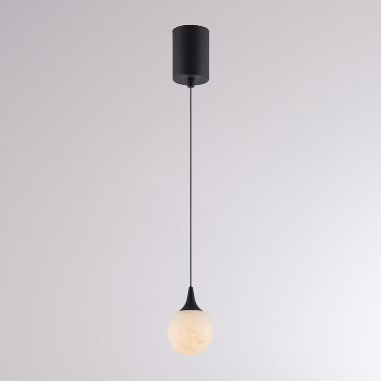 Molto Luce Lampada a sospensione ARE, dimmerabile, Nero, Soggiorno / Sala da pranzo, Pietra, Moderno, Lampada a sospensione
