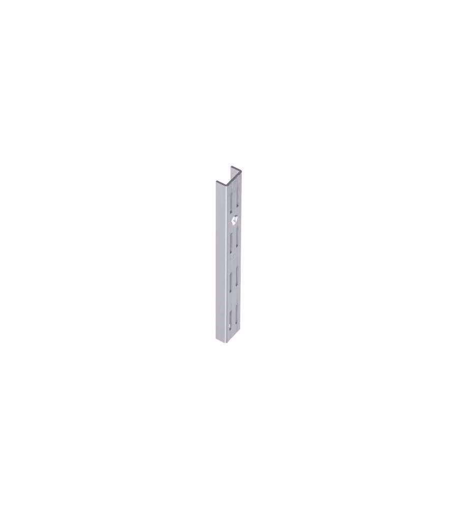 Cremagliera Doppia Binario da Parete Fila 250 cm Alluminio Bianco