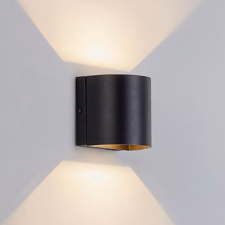 Applique da esterni a LED Gladis Lindby, Nero, Alluminio, Moderno, Applique LED da esterni