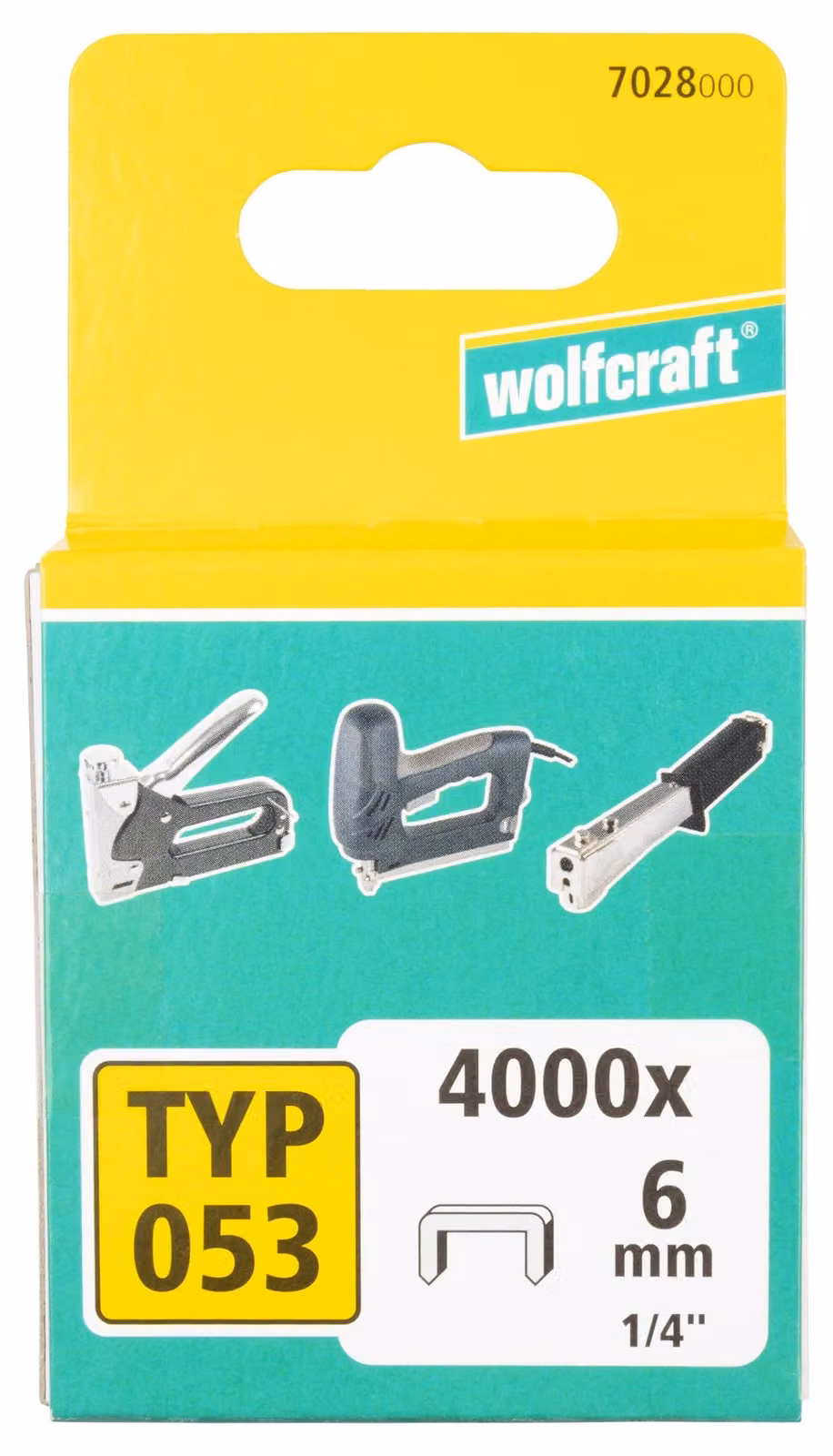 Wolfcraft Graffe larghe per graffatrice altezza 6 mm 4000 pz 7028000