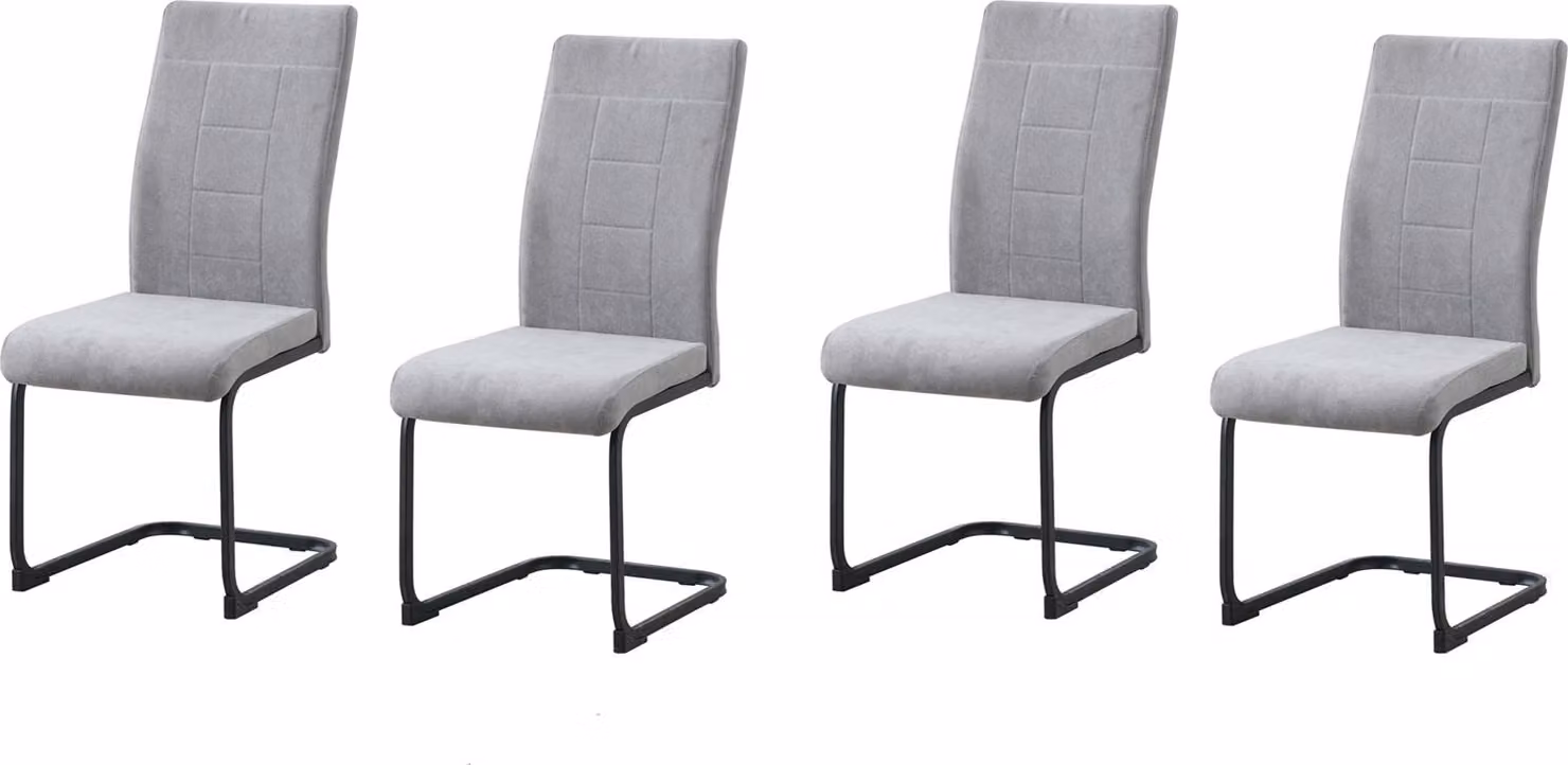 Set di 4 sedie da sala da pranzo LennyP grigio