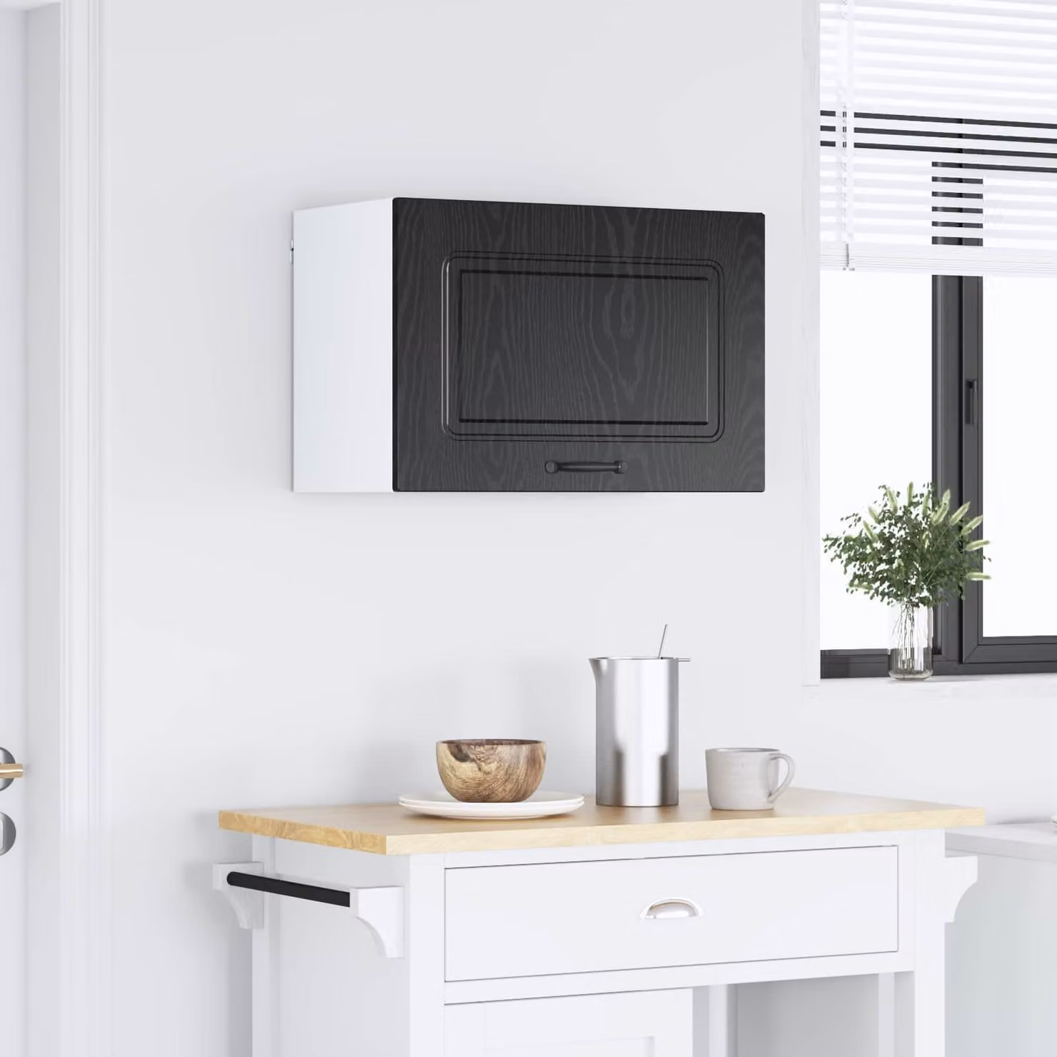 vidaXL Pannello per lavastoviglie Kalmar Nero Rovere L: 60 cm, P: 31 cm, H: 40 cm