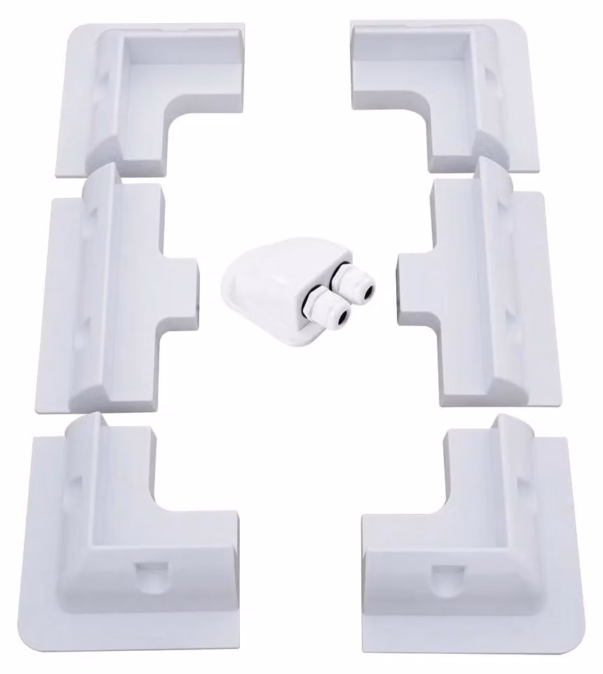 Supporto per pannelli solari - Sistema di montaggio per moduli solari - Plastica ABS - Impermeabile - Adatto per camper, caravan e imbarcazioni - Bianco