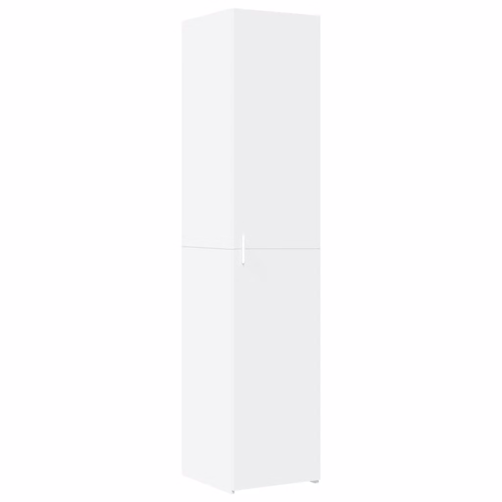 Credenza Bianca 40x42,5x185 cm in Legno Ingegnerizzato