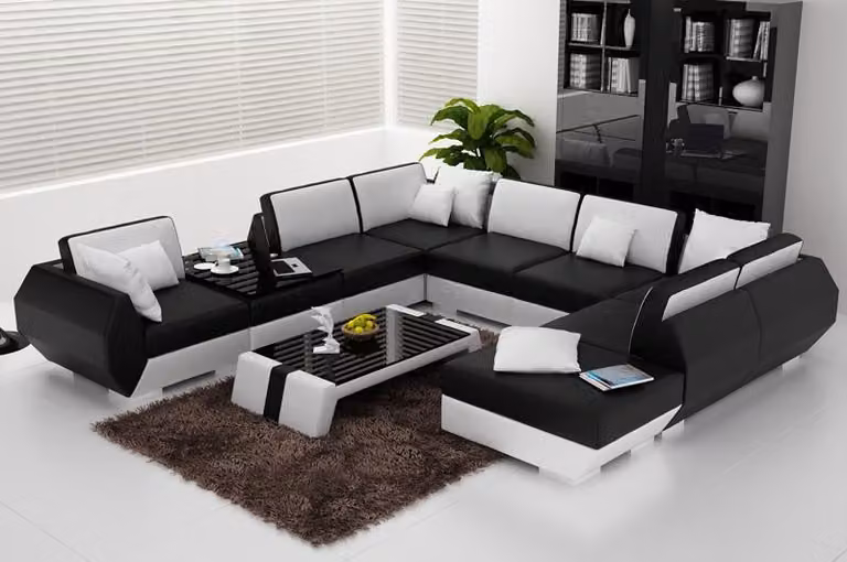 Ledersofa Couch Sofagarnitur Ecksofa Eck Garnitur Design Modern Sofa R7002