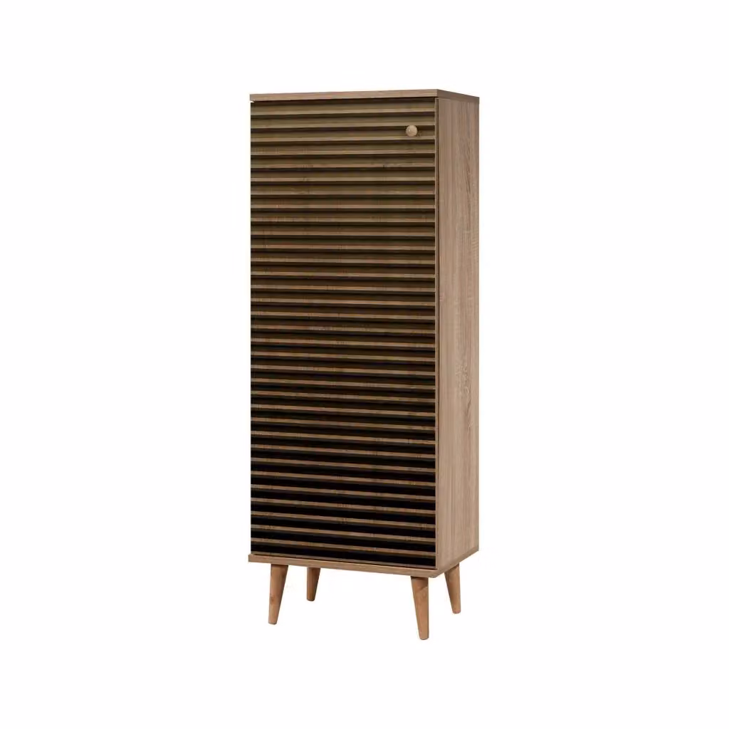 Scarpiera DMORA Giadeite in finitura rovere opaco, mobile porta scarpe moderno per ingresso L: 50 cm, P: 38 cm, H: 135 cm – 2