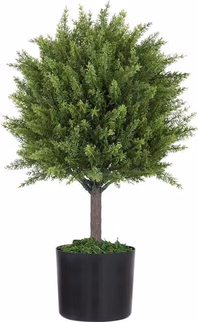 Albero di Cedro Artificiale HOMCOM con Vaso Verde per Interno ed Esterno, Altezza: 55 cm – 1