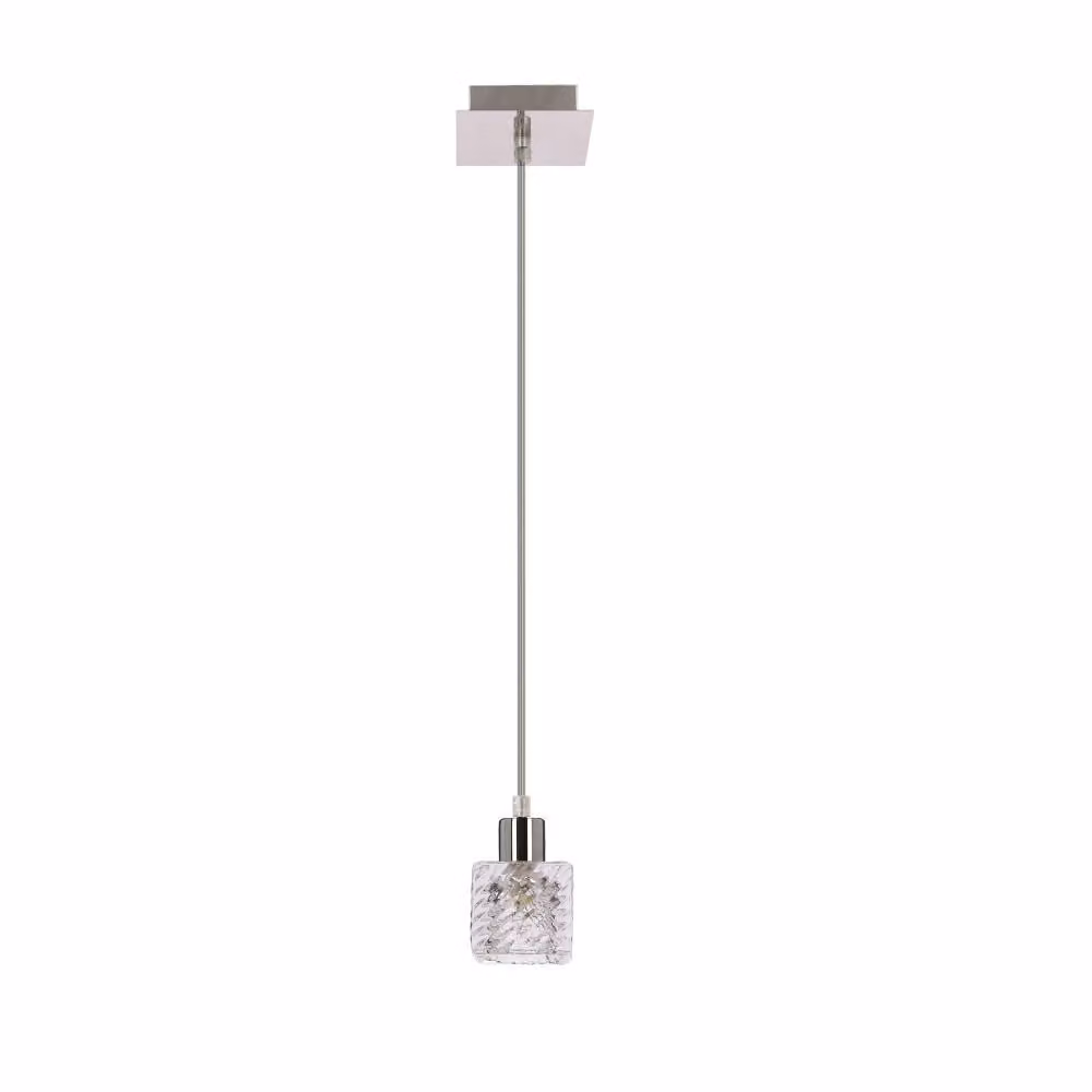 Lampada a sospensione piccola a forma di cubo in cristallo Tosca cromata-argento 1xG9x40W cristallo, dimensioni: 100x10x10 cm, IP20 Candellux